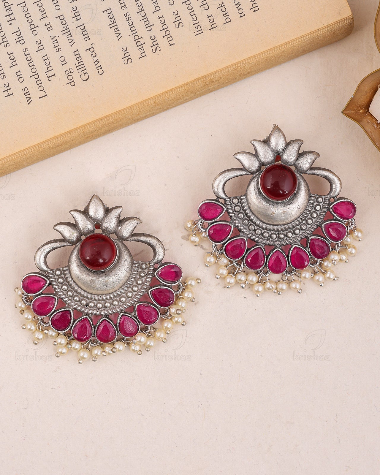 Pearlfect Lotus Empress Earrings with Pearls