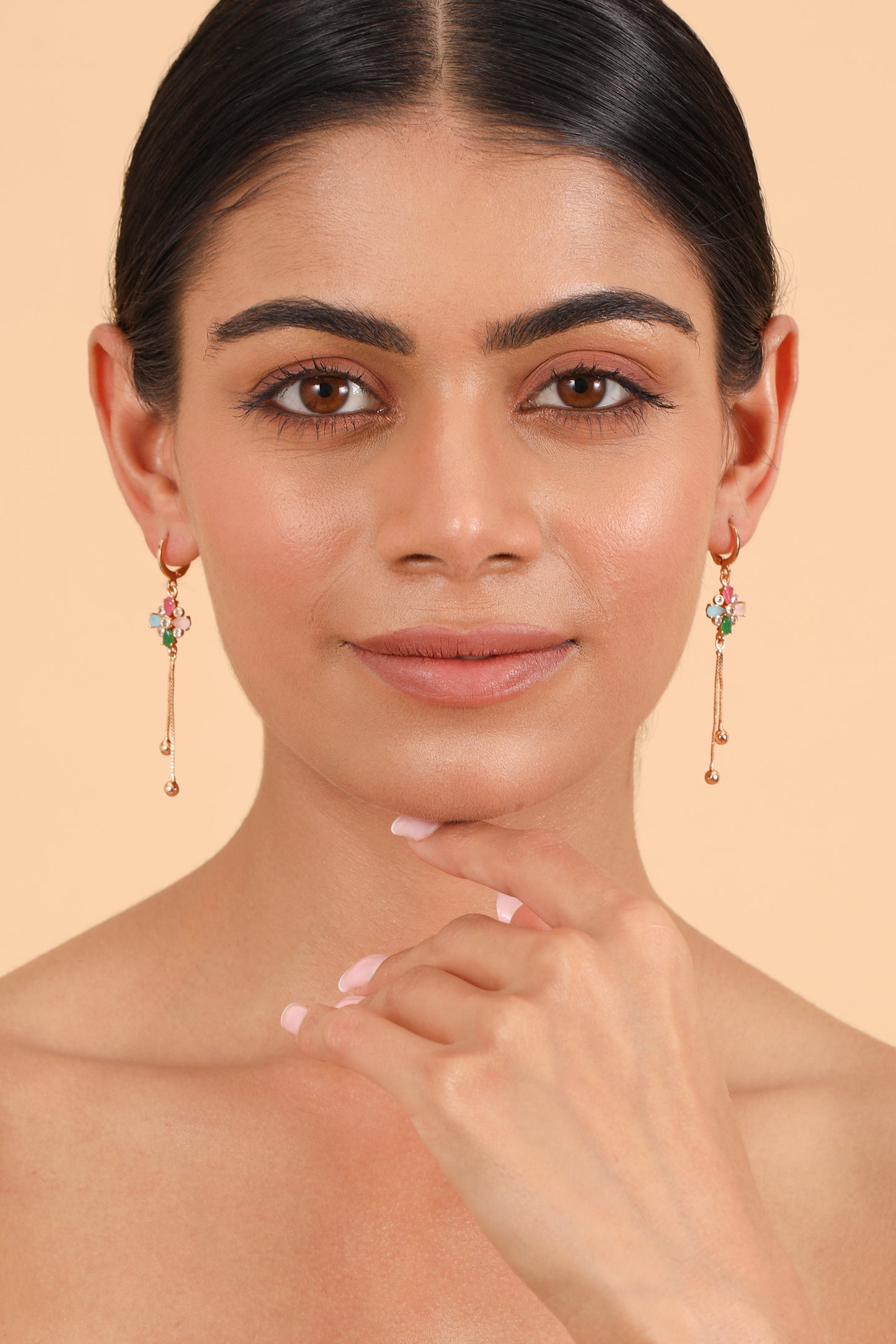 Pearlfect Blooming Spectrum Dangler Earrings