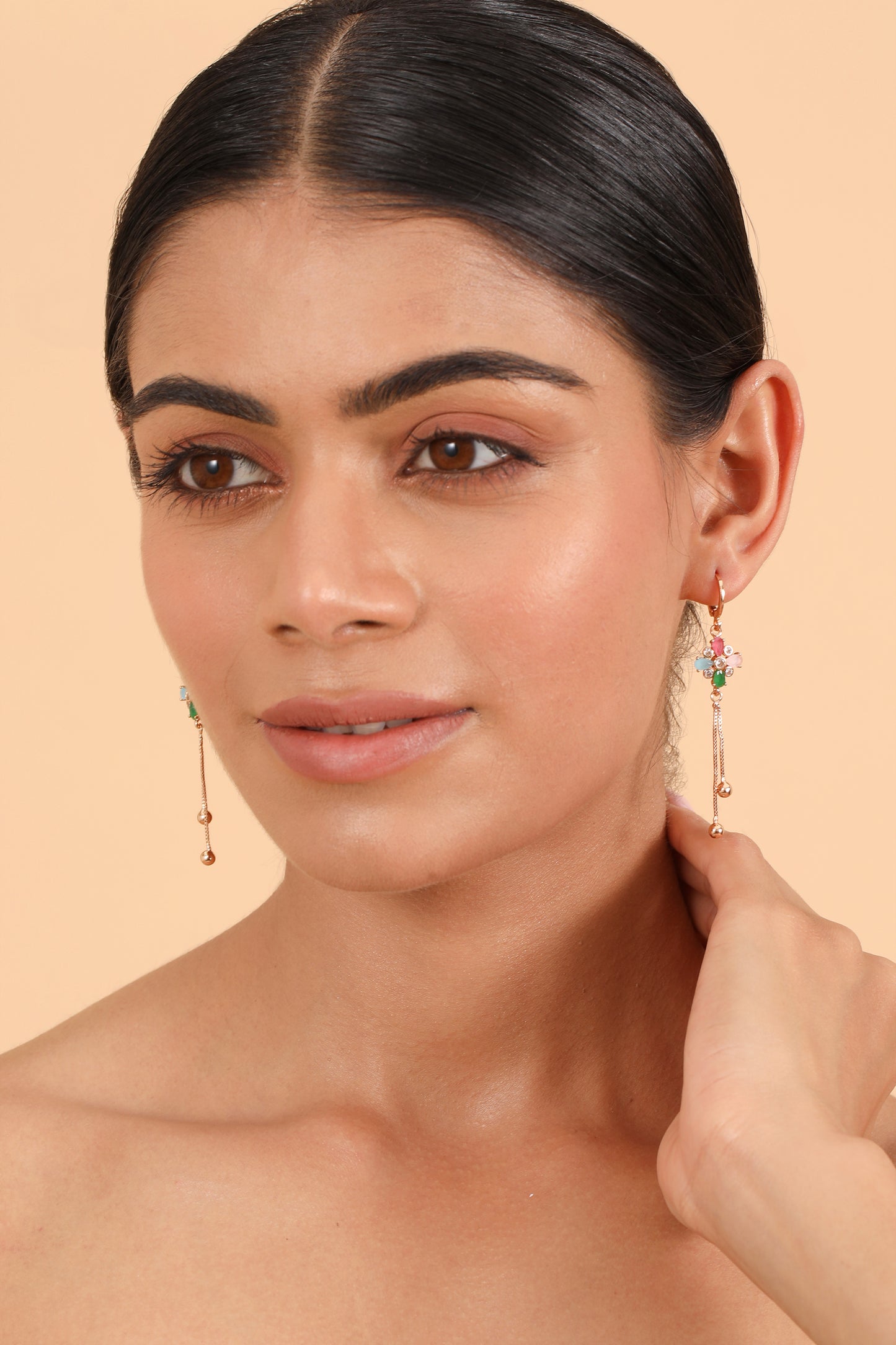 Pearlfect Blooming Spectrum Dangler Earrings