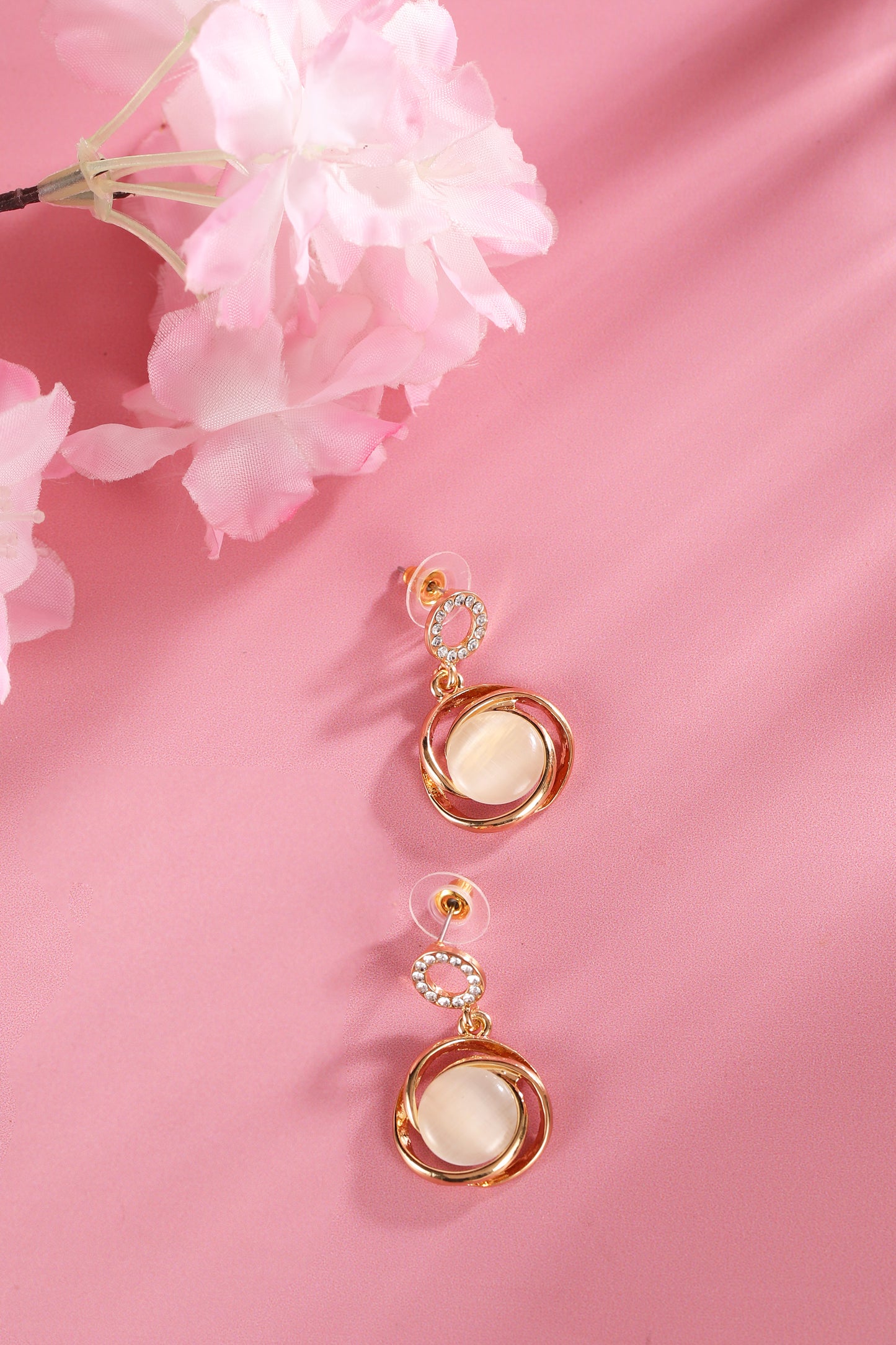 Pearlfect Stoned Dangler Earrings