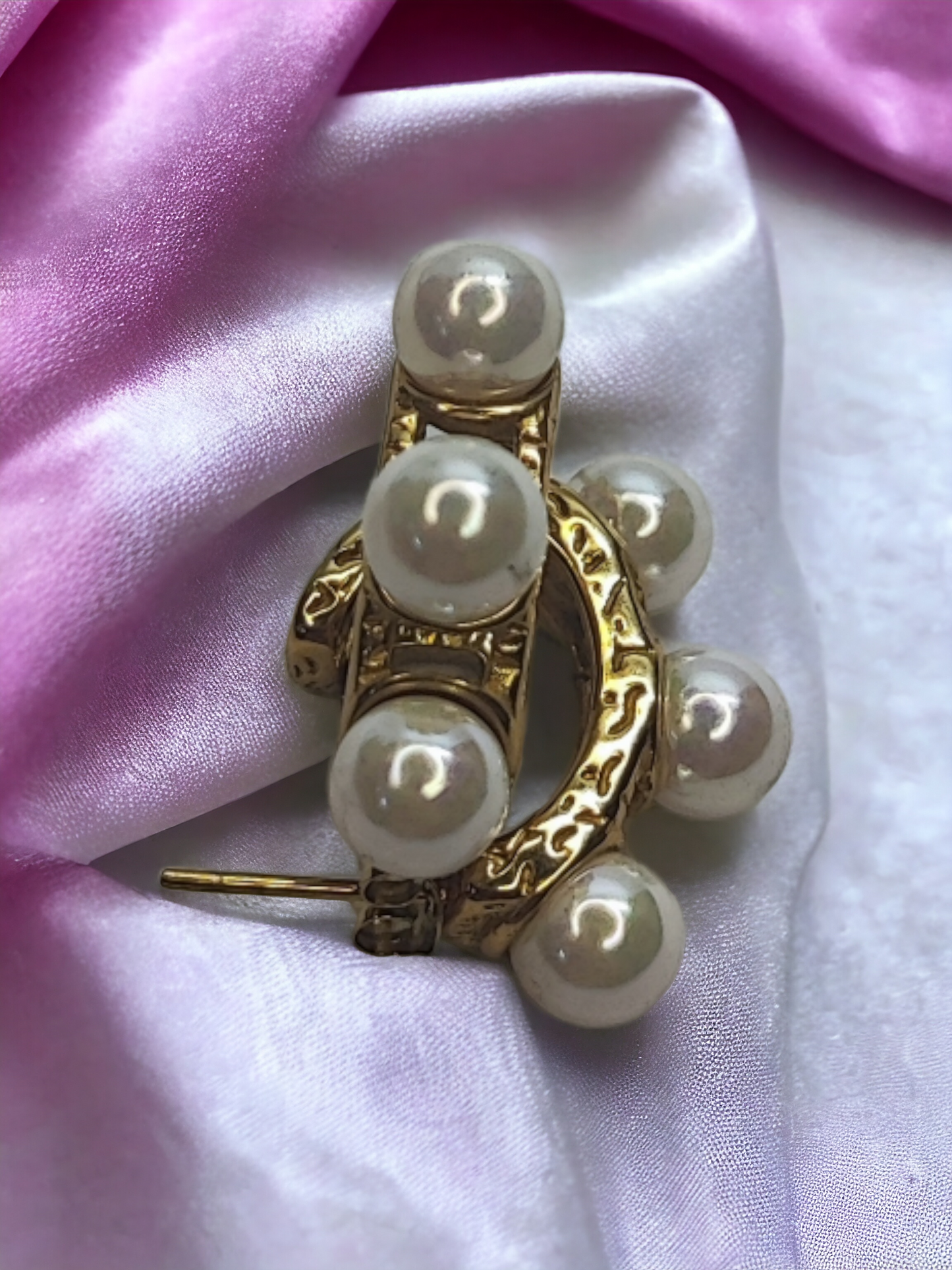 Pearlfect Abstract Swirl Faux Earrings