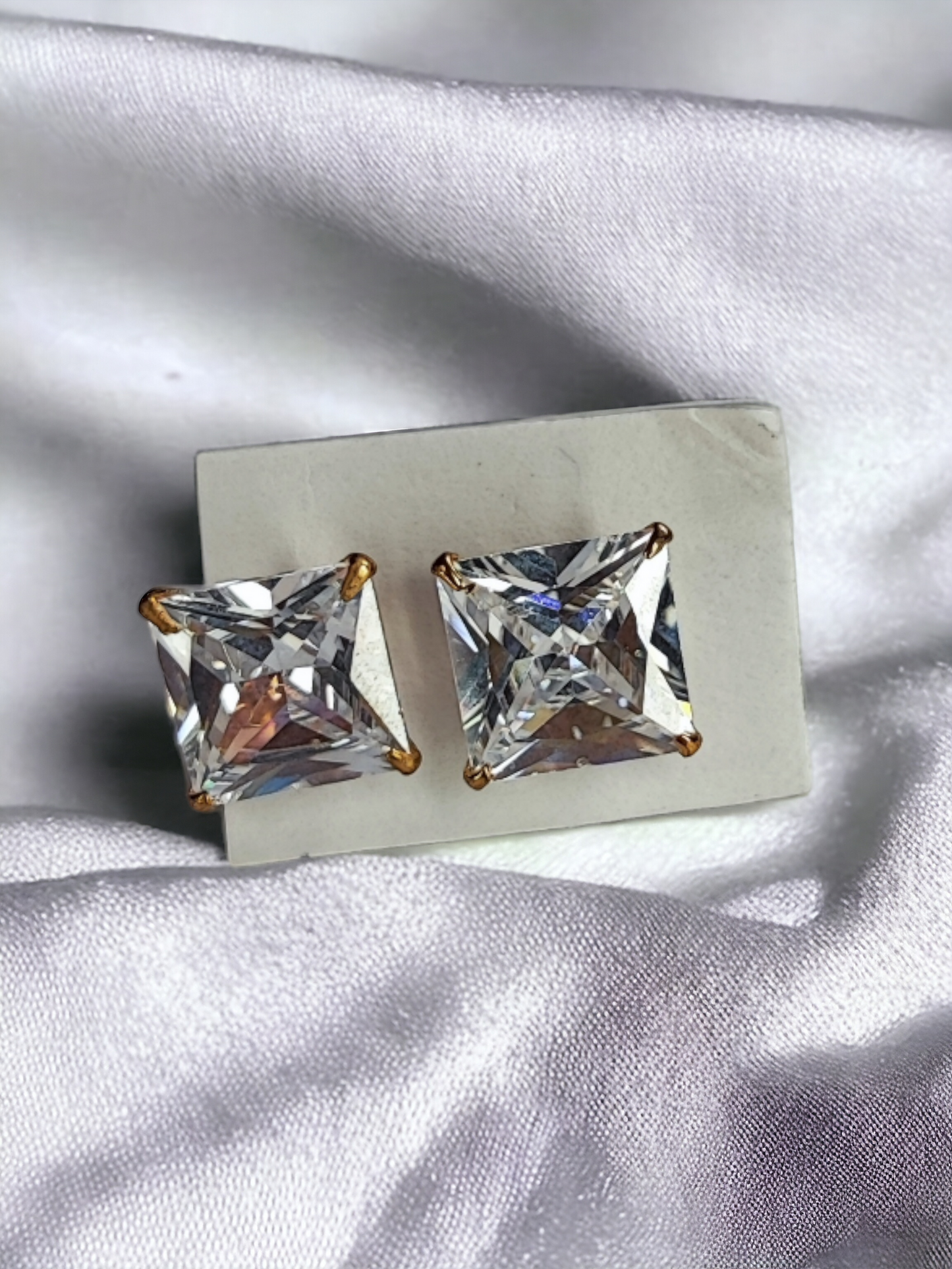 Pearlfect White Diamond Look Earrings