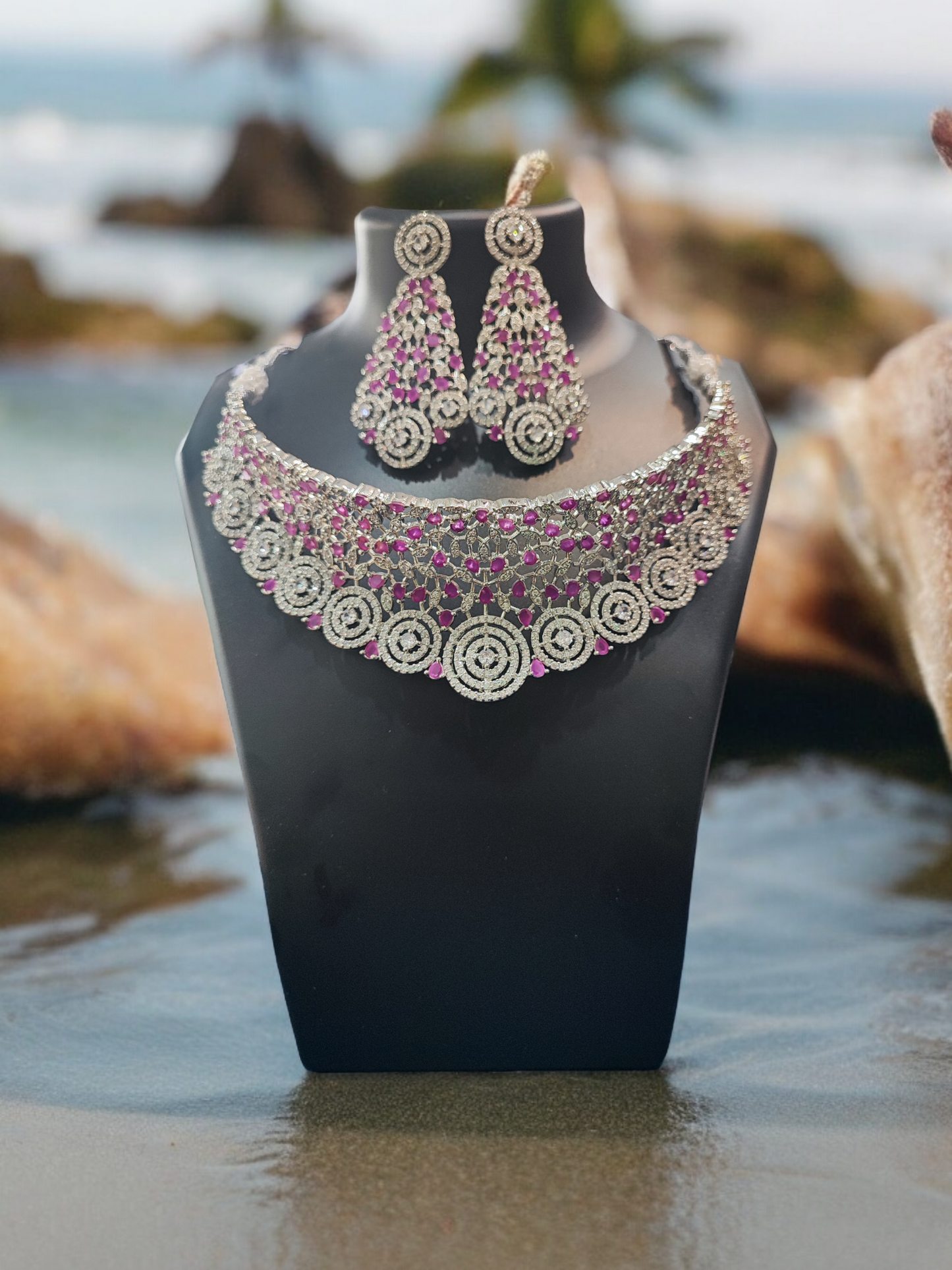 Pearlfect Designer chokers with American Diamonds