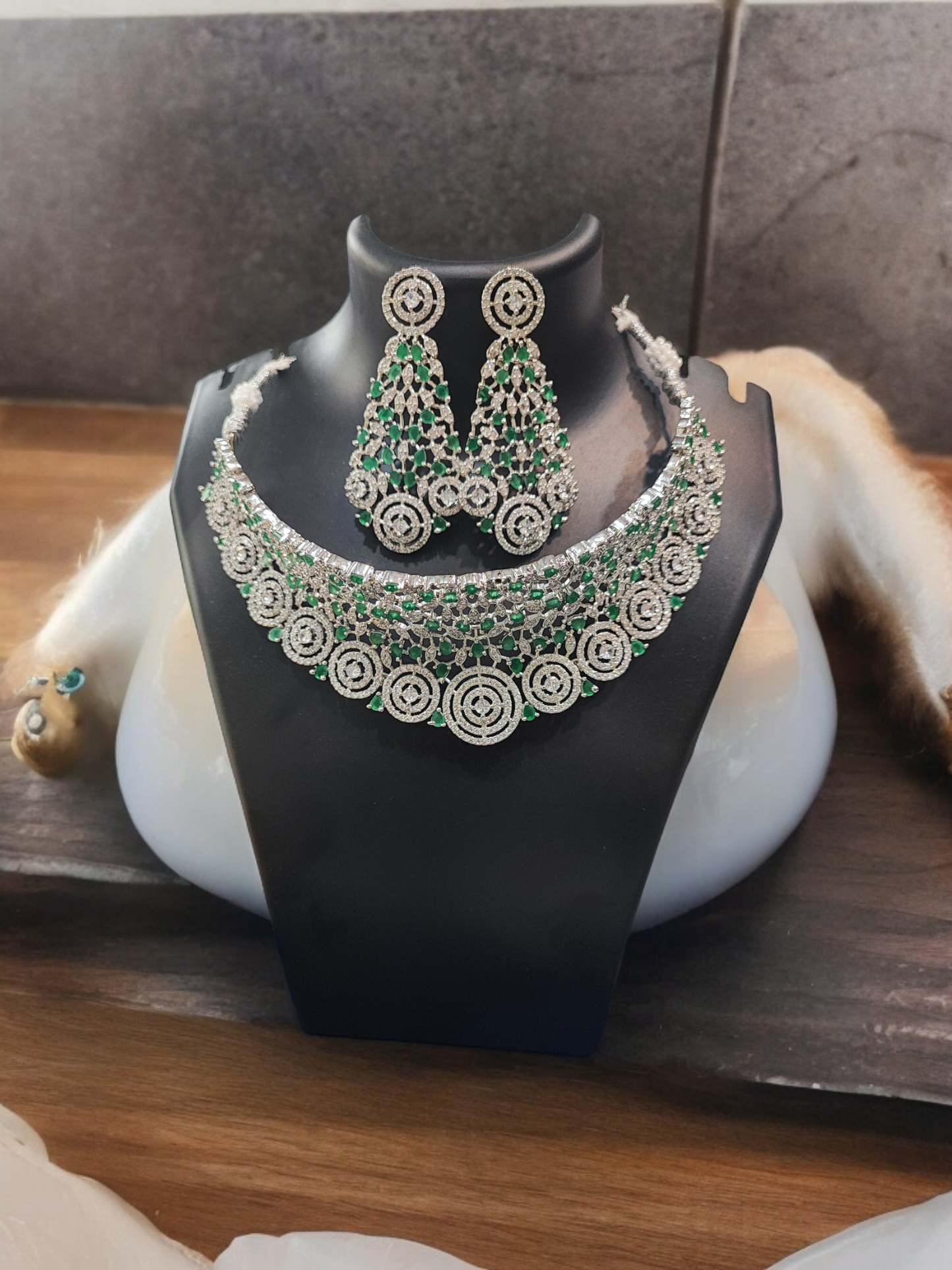 Pearlfect Designer chokers with American Diamonds