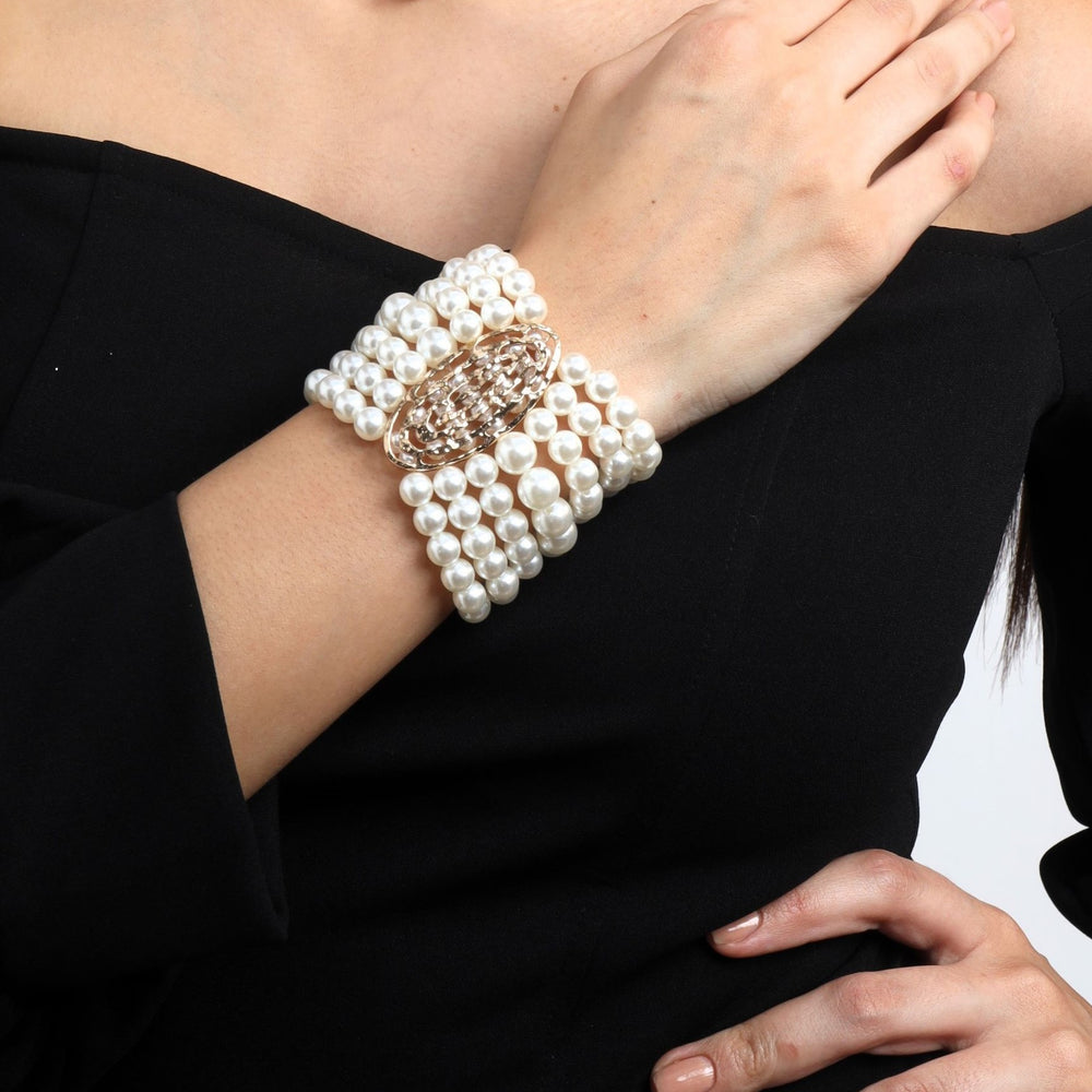 Pearlfect Gold-Plated Pearl Cascade Bracelet