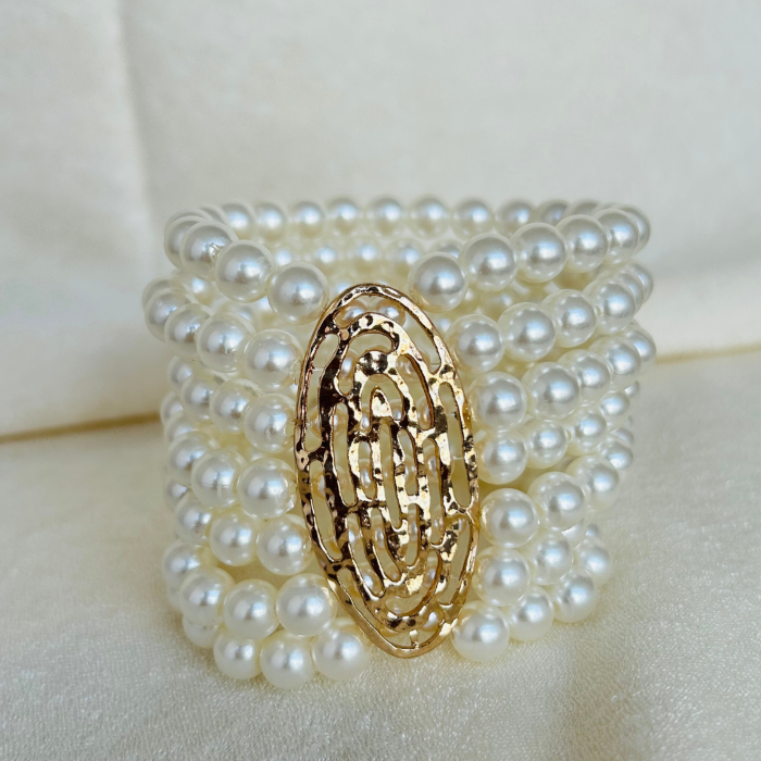 Pearlfect Gold-Plated Pearl Cascade Bracelet