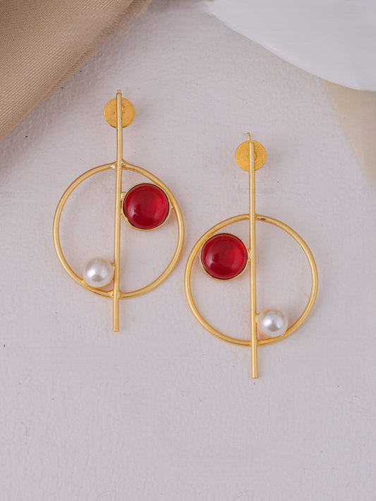 Pearlfect Solara Elegant Hoops Stud Earrings