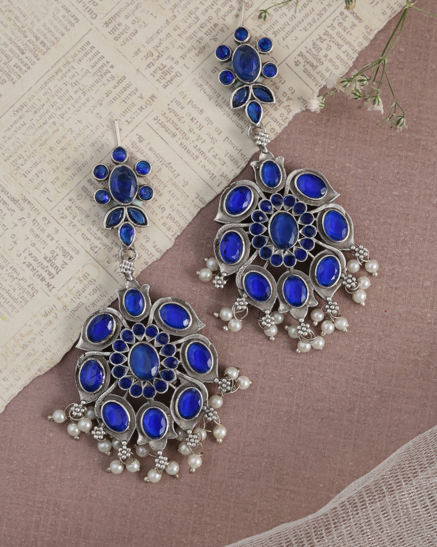 Pearlfect Flower Blossom Danglers