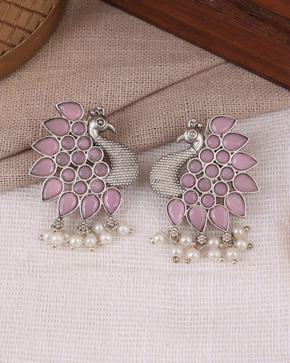 Pearlfect Rainy Peacock Earrings