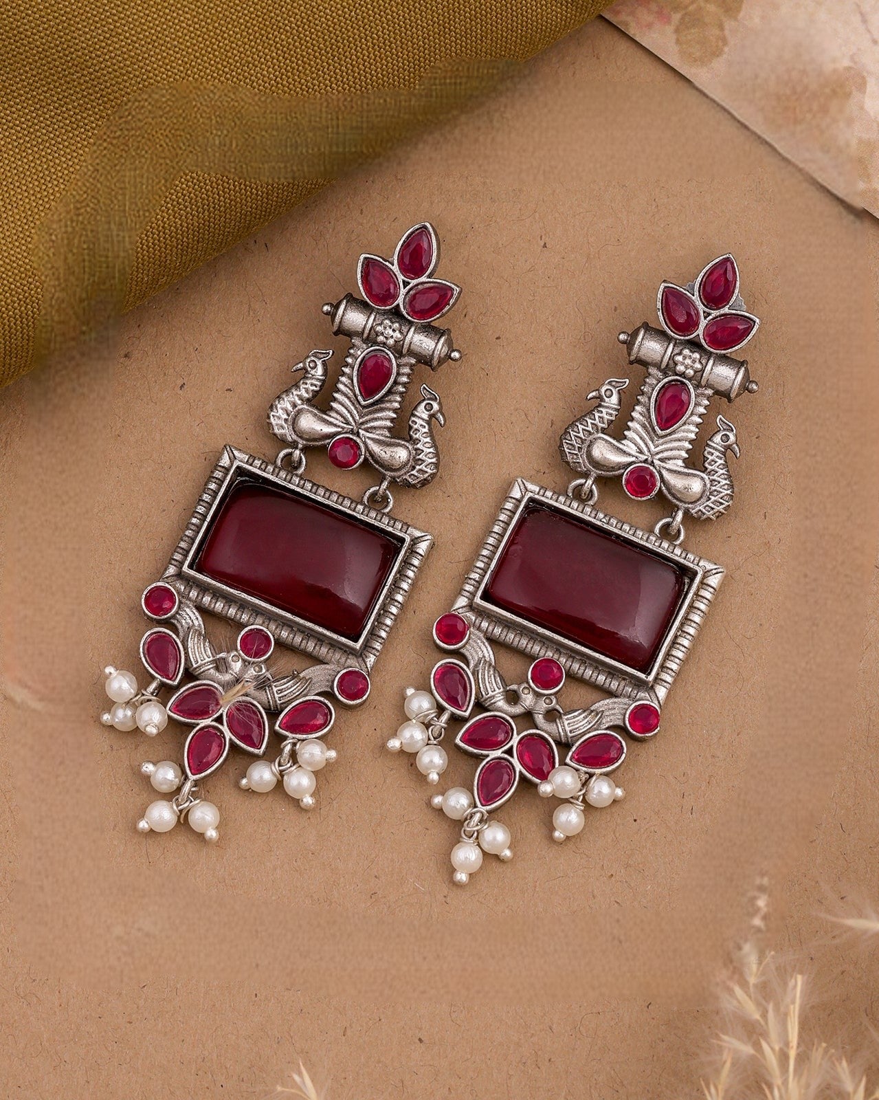 Pearlfect Royal Bird Jhumki