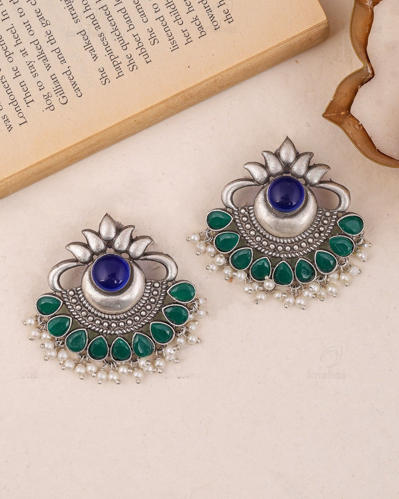 Pearlfect Lotus Empress Earrings with Pearls