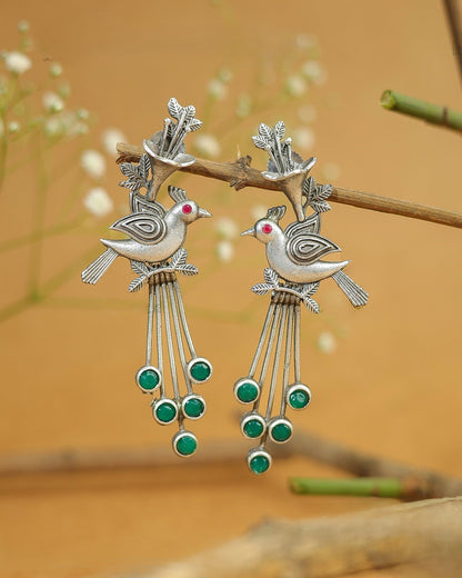 Pearlfect Bird Garden Earrings