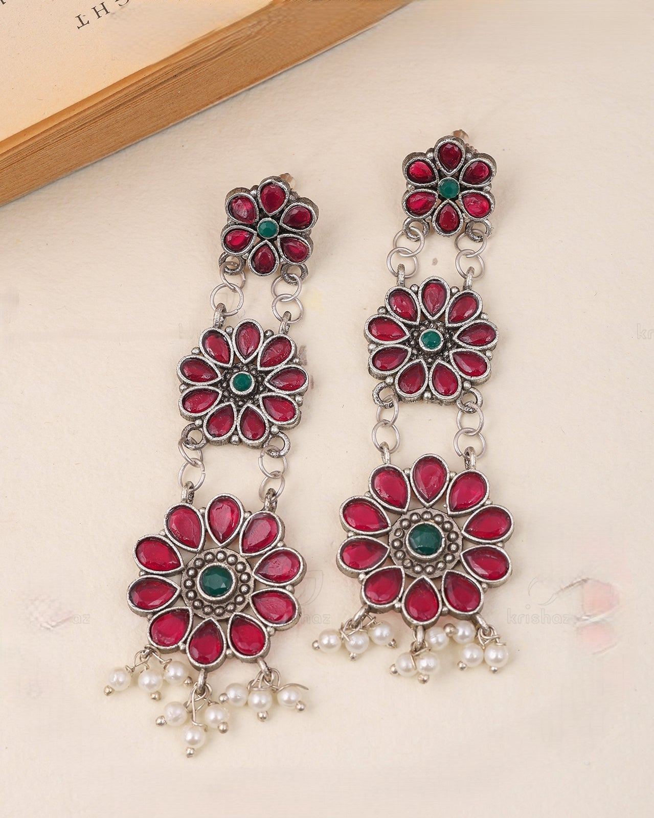 Pearlfect Sitara Ethnic Dangler Earrings