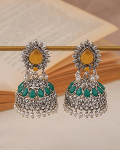 Pearlfect Sunrise Jhumke Earrings 