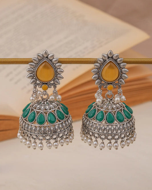 Pearlfect Sunrise Jhumke Earrings 