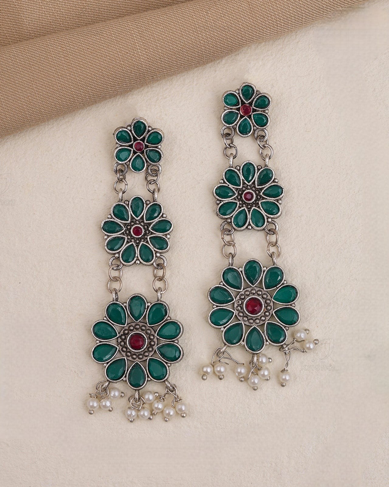 Pearlfect Sitara Ethnic Dangler Earrings