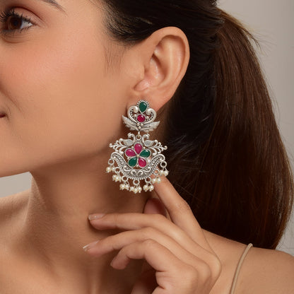 Pearlfect Pretty Peacock Dangler Earrings
