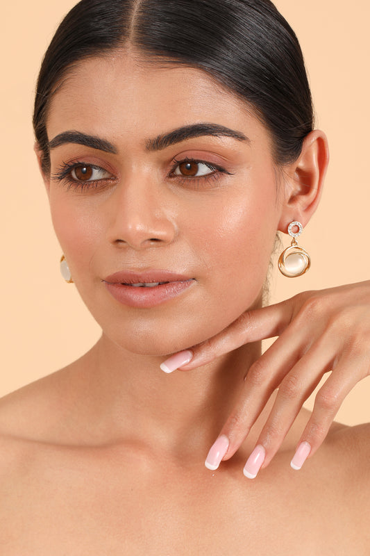 Pearlfect Stoned Dangler Earrings