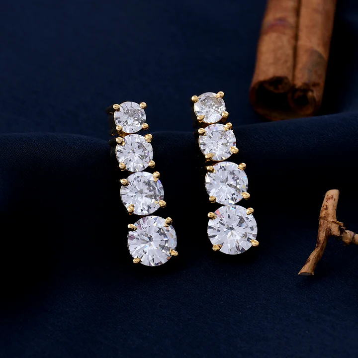Pearlfect Radiant Gold CZ Necklace Set