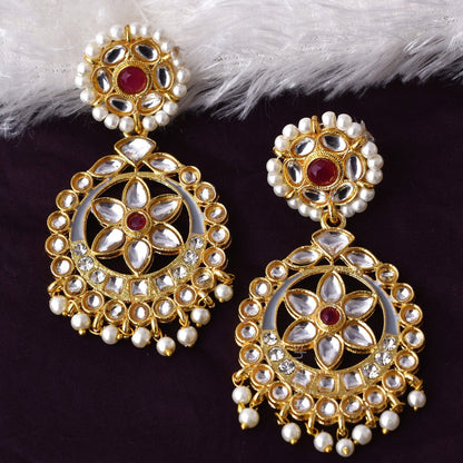 Pearlfect Saanjh Handcrafted Gold Drops  Earrings