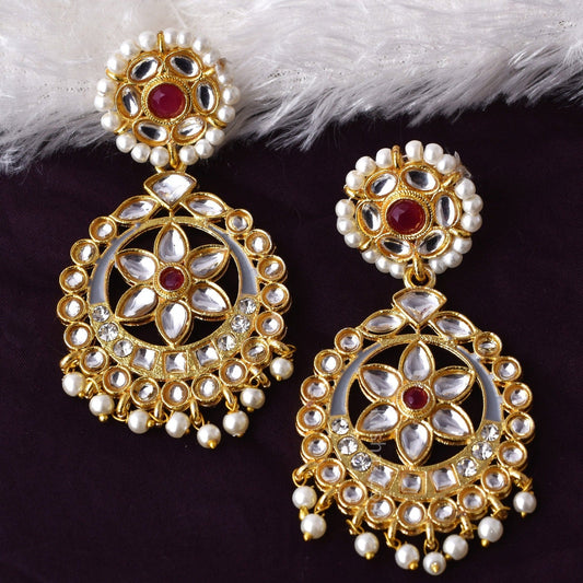 Pearlfect Saanjh Handcrafted Gold Drops  Earrings