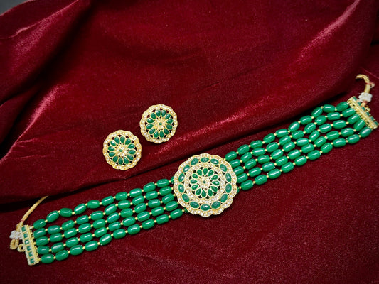 Pearlfect Exquisite Kundan & CZ Choker