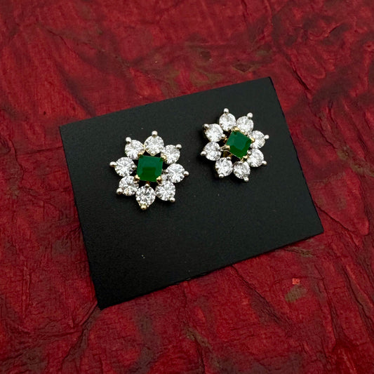Pearlfect Aster Flower AD Earrigns