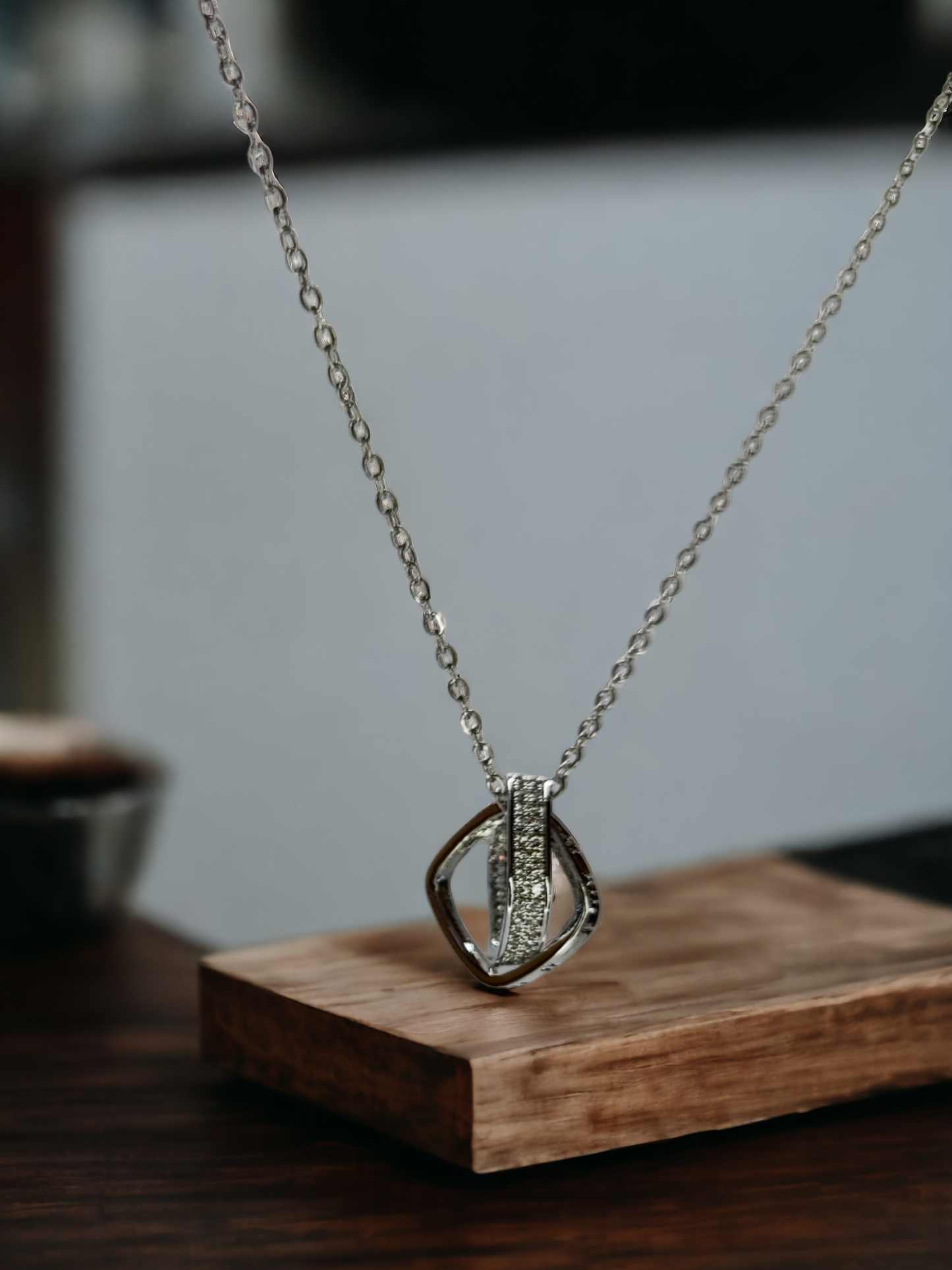 Pearlfect Dual Square American Diamond Locket
