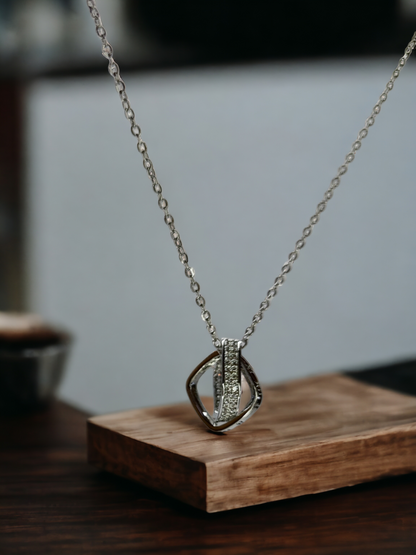 Pearlfect Dual Square American Diamond Locket