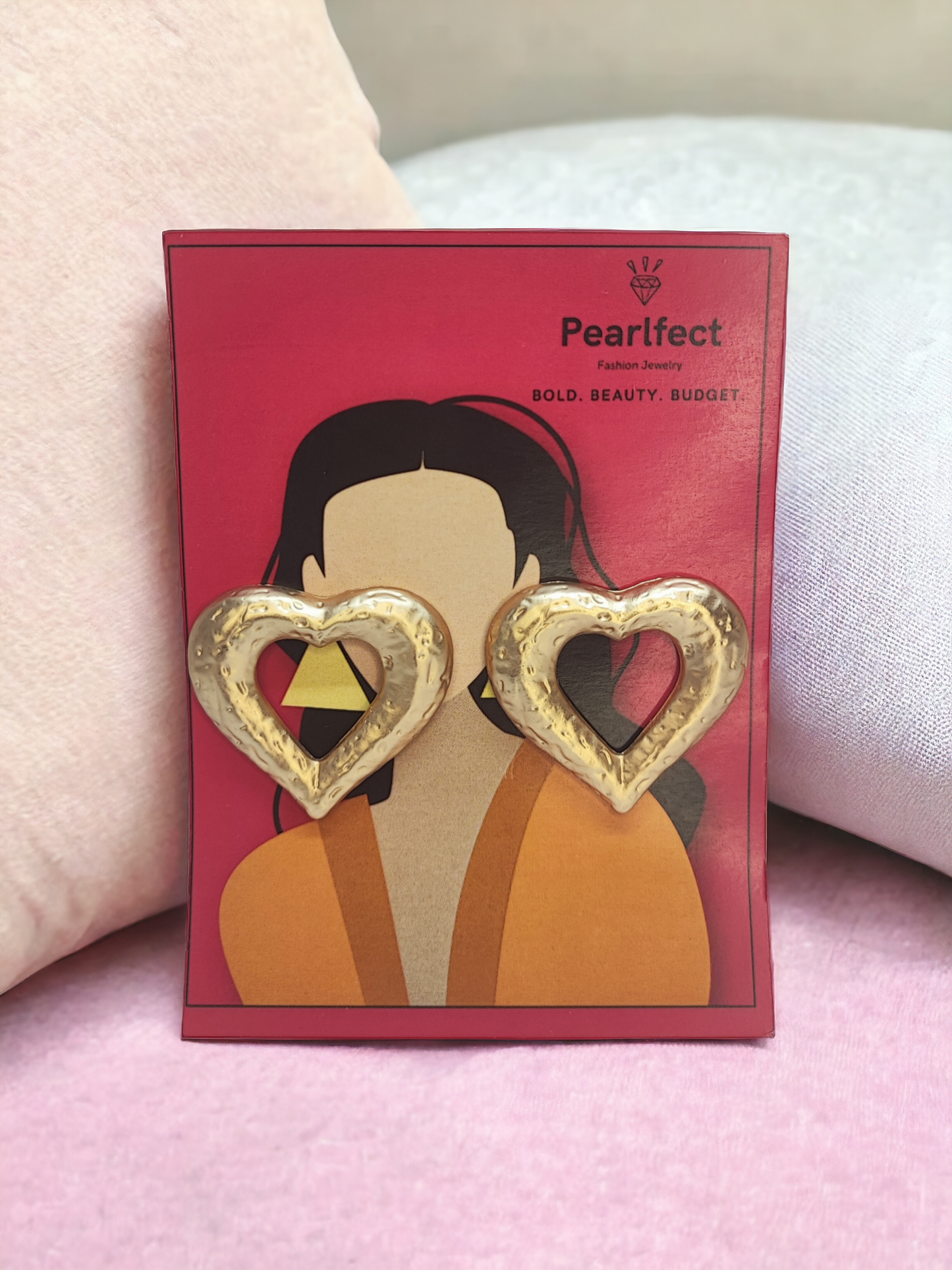 Pearlfect One Love Heart Earrings