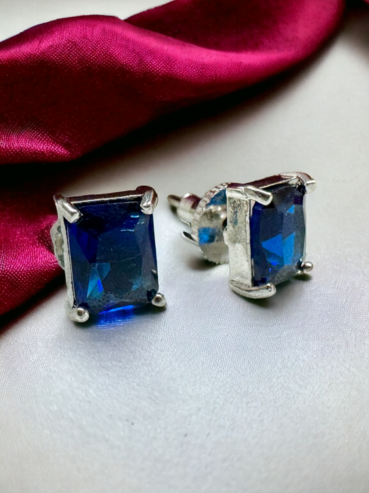 Pearlfect Sapphire Gemstone Earrings (In Four Colours)