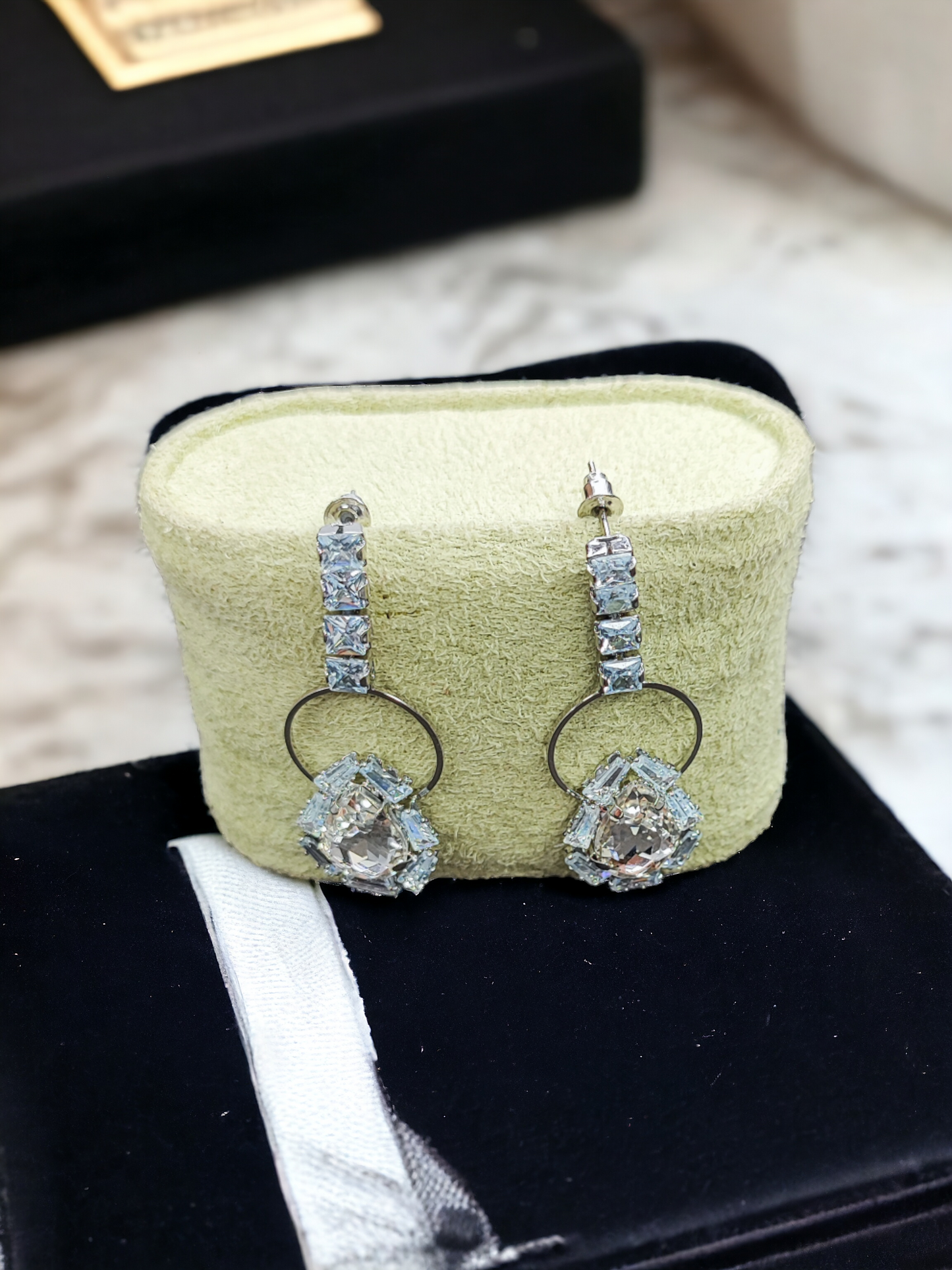 Pearlfect Radiant Crystal Drop Earrings