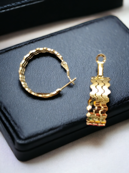 Pearlfect Triple-Layer Designer Earrings