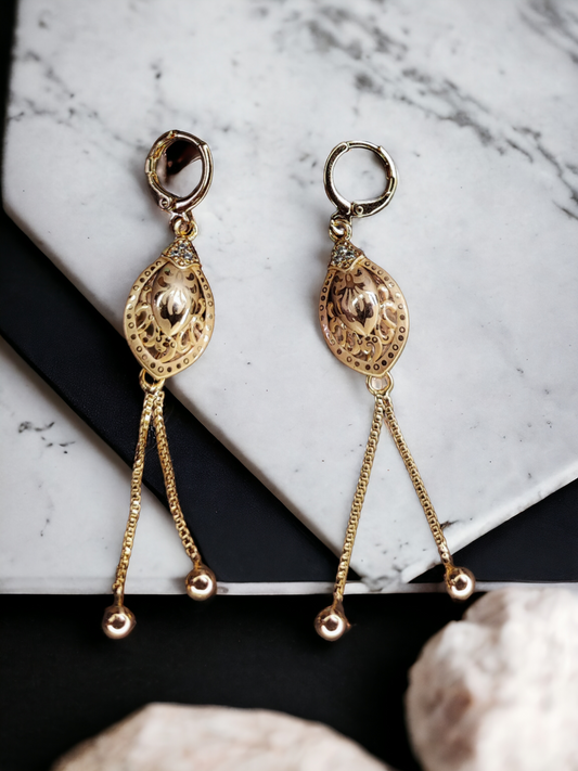 Pearlfect Heirloom Dull Gold Earrings