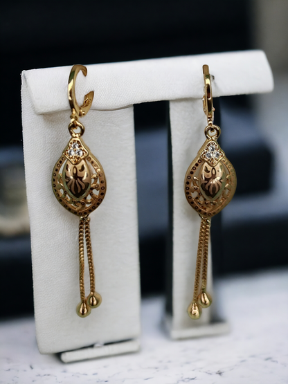 Pearlfect Heirloom Dull Gold Earrings