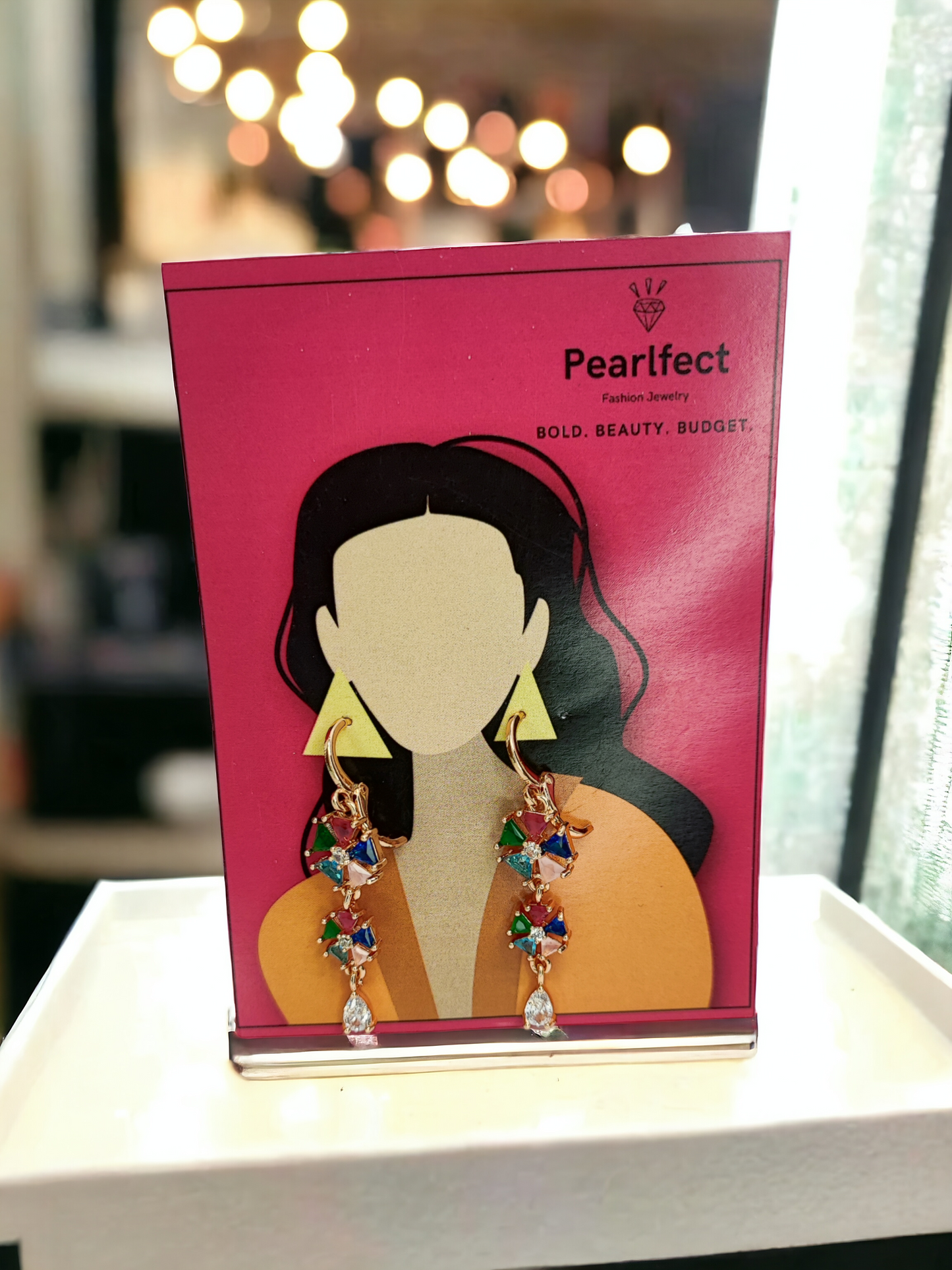 Pearlfect Double Bloom Multicolor Earrings