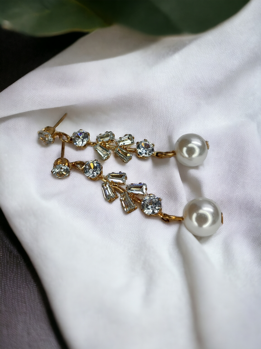 Pearlfect Stoning Pearl Dangler Earrings