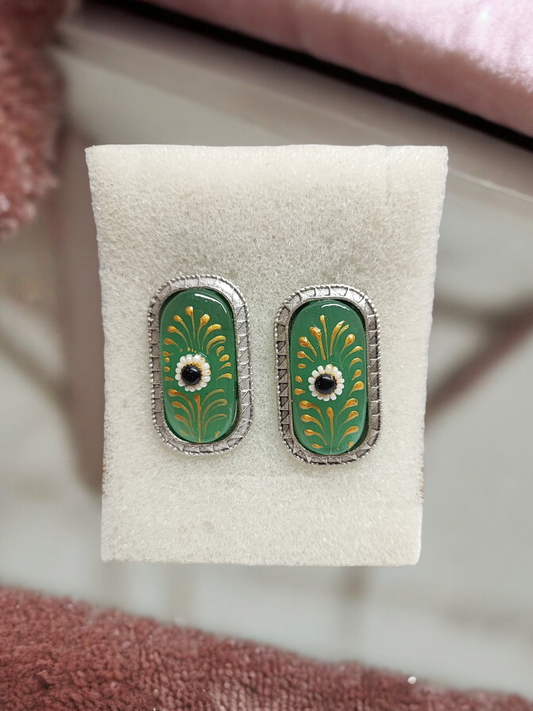 Pearlfect Miniature Floral Artwork Earrings