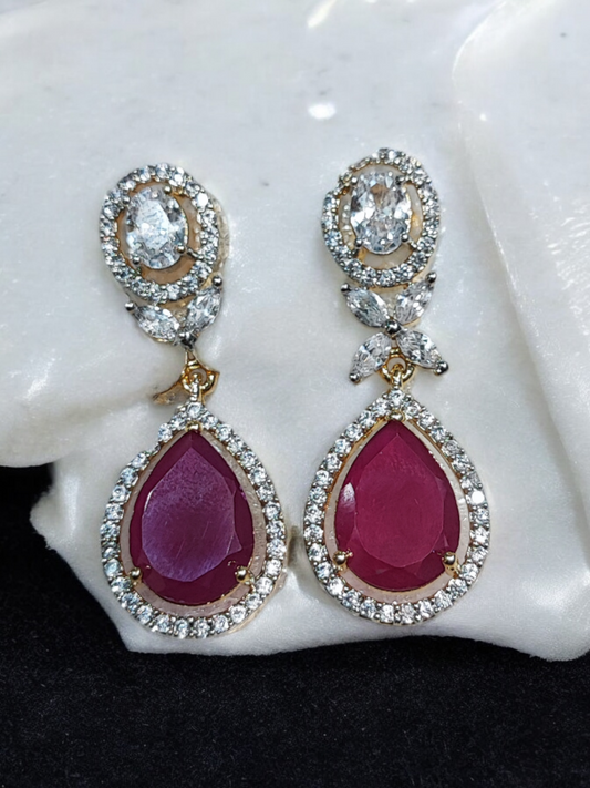 Pearlfect Shimmering Dewdrop Diamond-Cut Earrings
