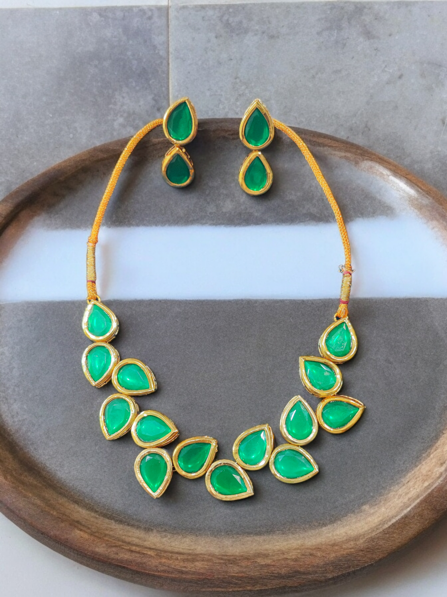 Pearlfect Waterdrop Statement Kundan