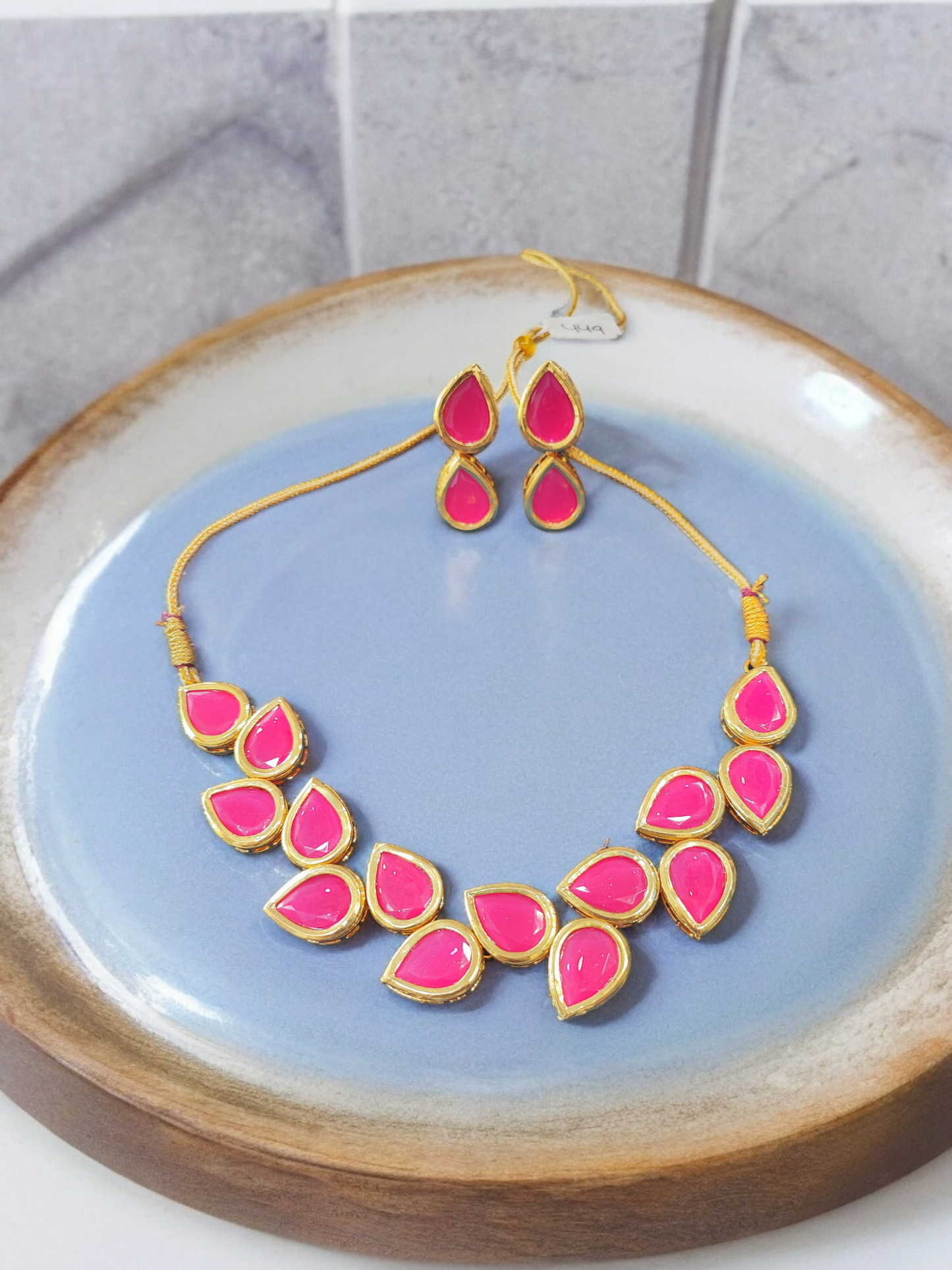 Pearlfect Waterdrop Statement Kundan
