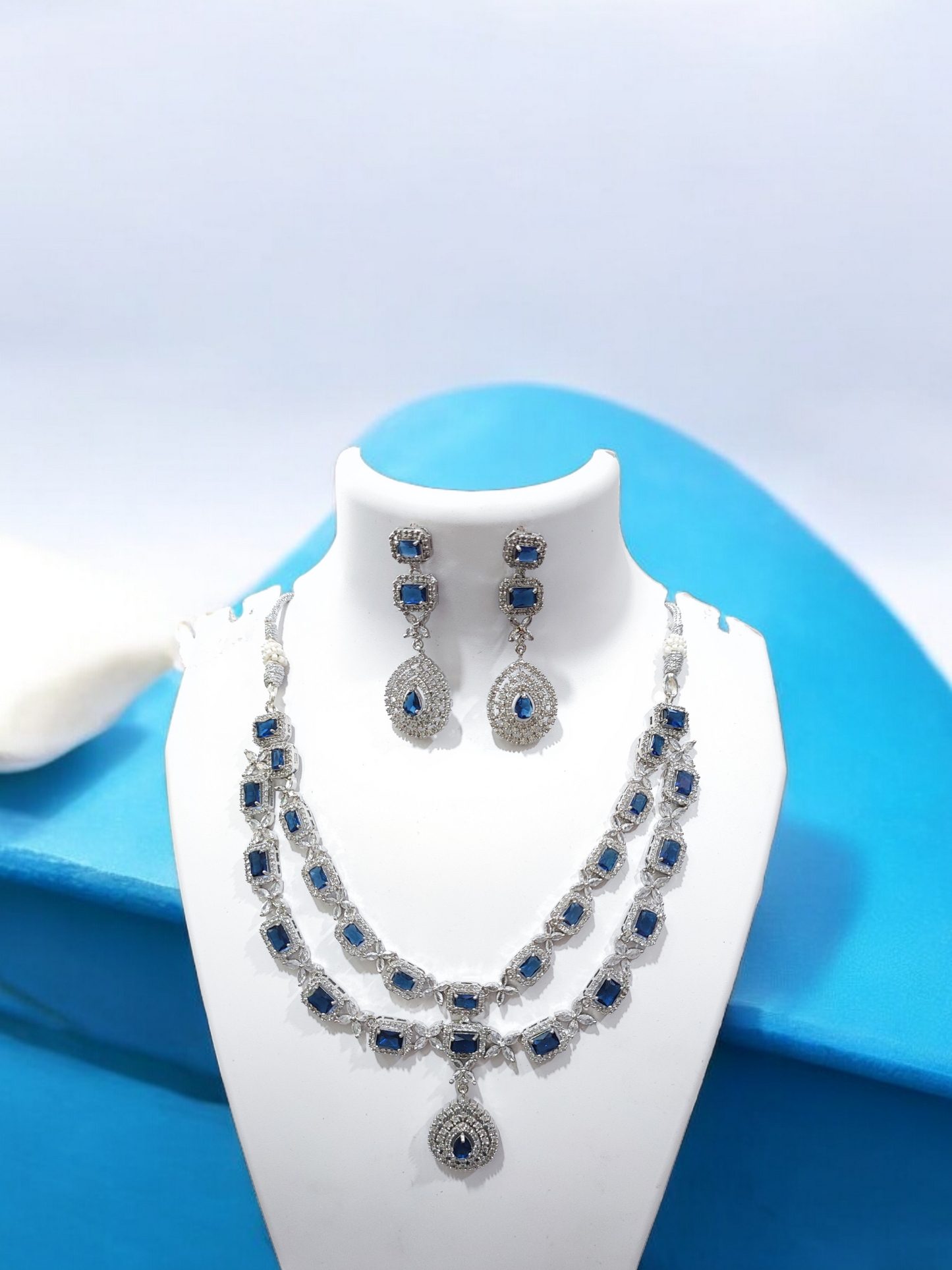 Pearlfect Frozen Flower Necklace Set