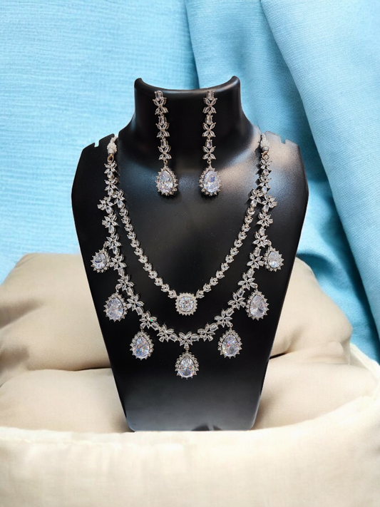 Pearlfect Double Layer Treasure Necklace Set
