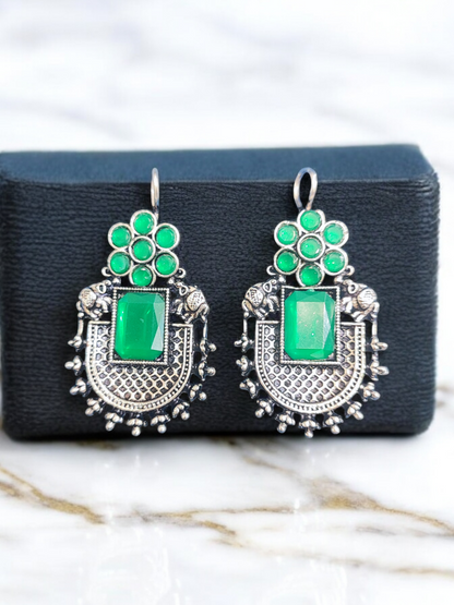 Pearlfect Flowery Elephant Earrings