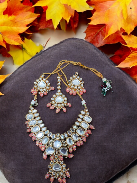 Pearlfect Semi-Bridal Kundan Set with Maang Teeka