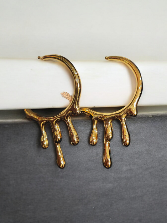 Pearlfect Slimy Gold-Plated Earrings