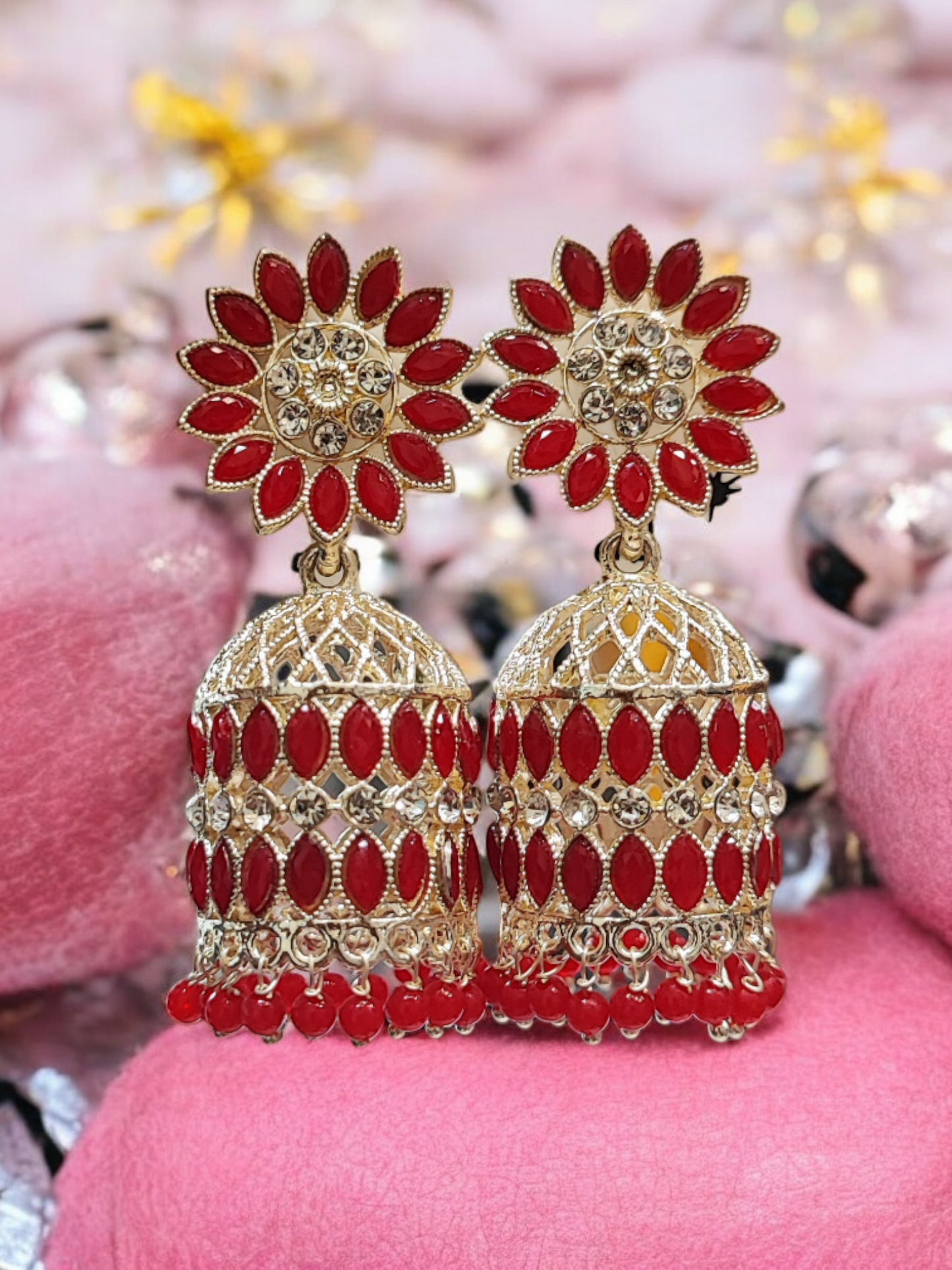 Pearlfect Under the Flowers Jhumkis