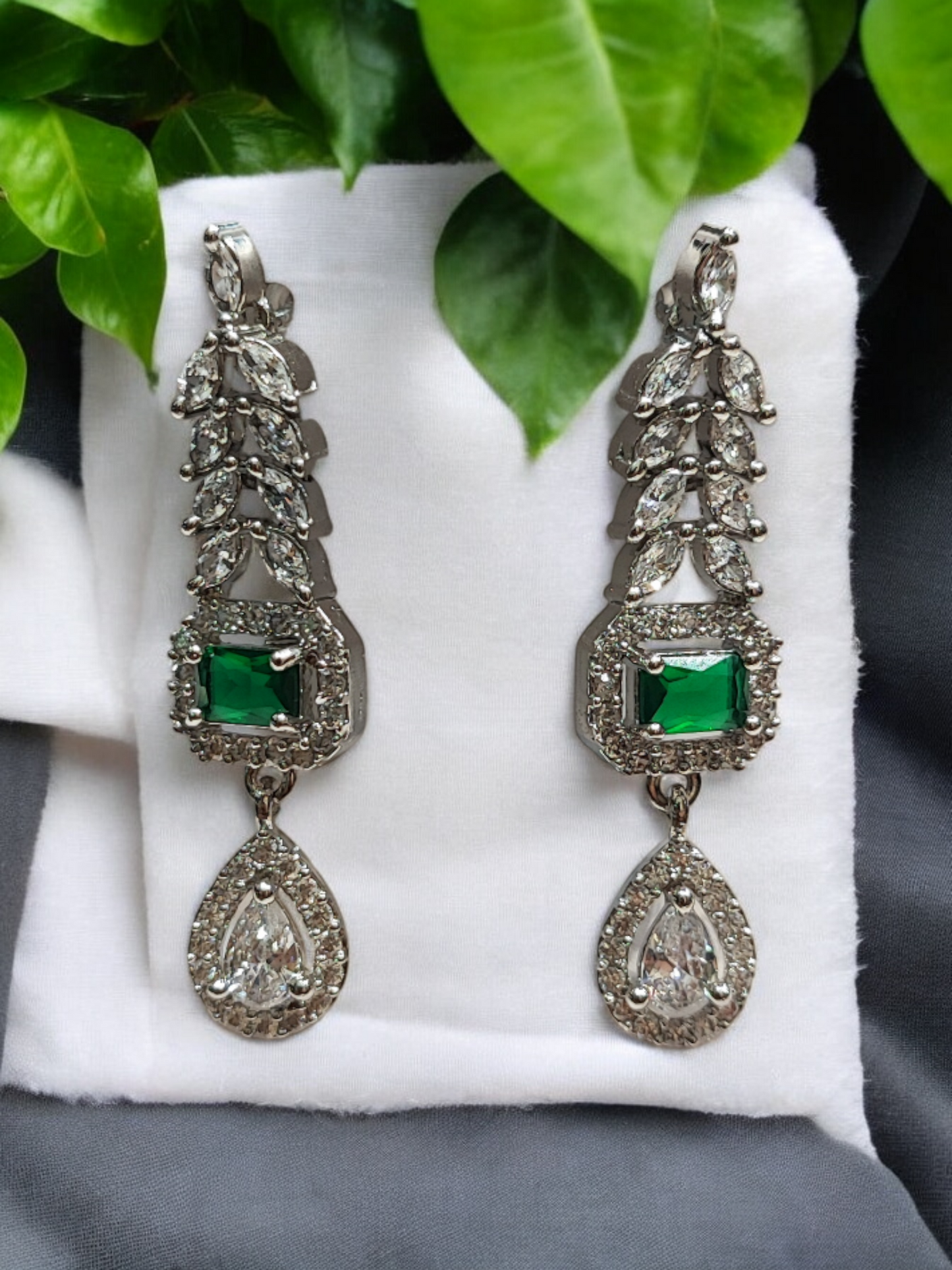 Pearlfect Double AD Stones Necklace Set