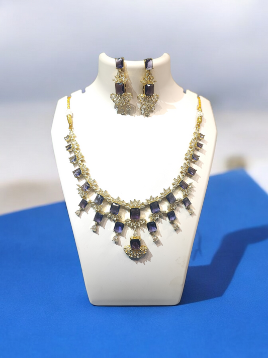 Pearlfect Golden Bling Necklace Set