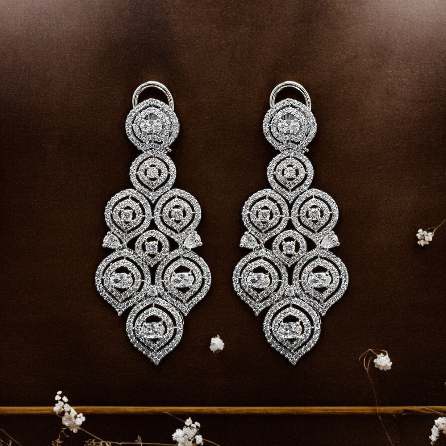 Pearlfect Bling Diamond Cut Earrings